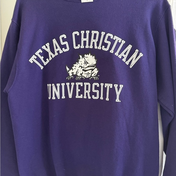 Purple Texas Christian University Crew Neck, size S - Picture 2 of 2
